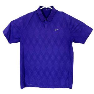 Nike Tiger Woods Collection Polo Shirt L Purple